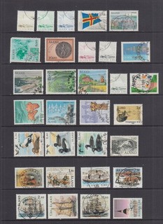 Aland 1984 1993 complete fine used collection 70 stamps 2 M/sheets
