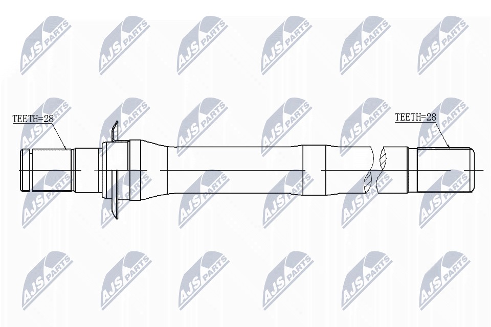 Differential shaft NWP-HY-505 NTY for KIA HYUNDAI - Image 9