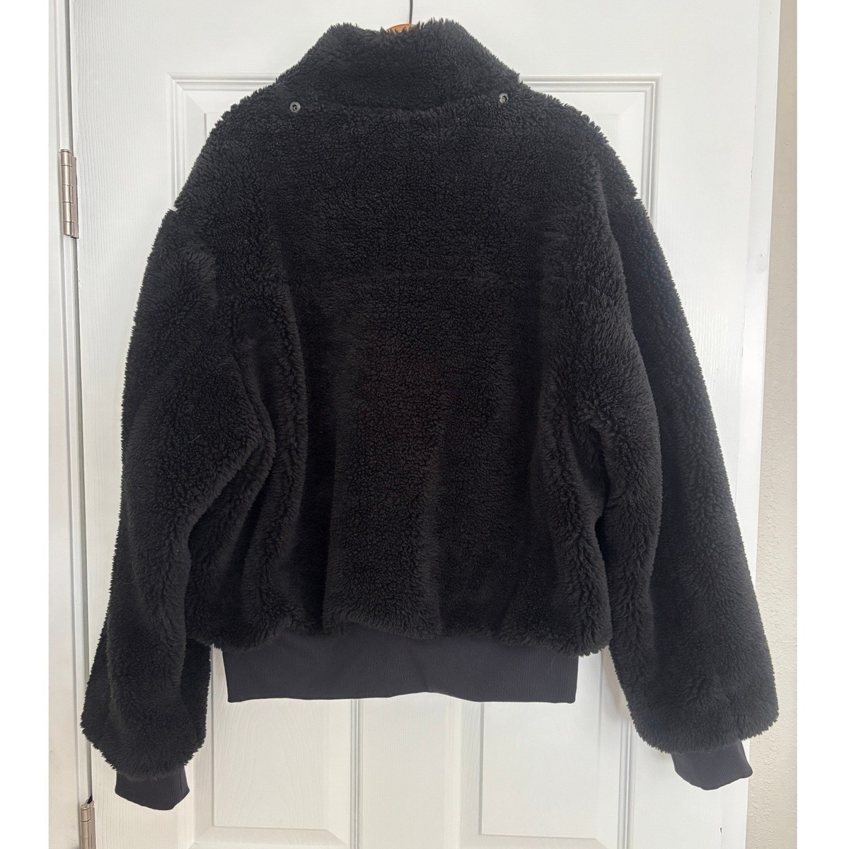 Alo Yoga Foxy Sherpa Bomber Jacket Black Size Large | eBay