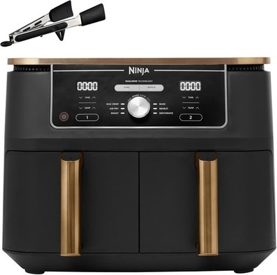 Ninja Foodi Max Dual Zone Air Fryer, 2 Schubladen, 9,5 l, 6 in 1, Kupfer/Schwarz