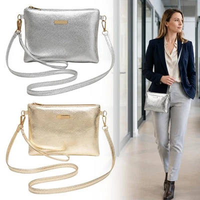 Sac Métallique Polyester Femme Mini Bandoulière Usage Quotidien et Travail - Photo 1/4