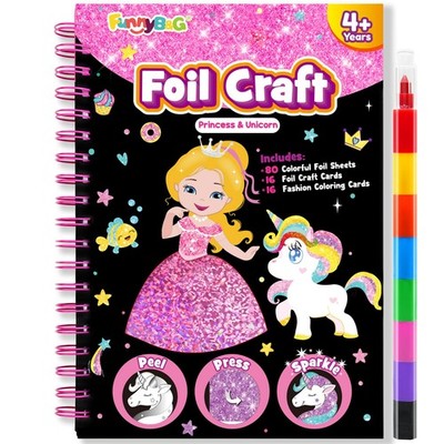 Foil Art Craft for Girls 410 Years Old Mess& NoGlue, Create 16 Sparkly Prince...