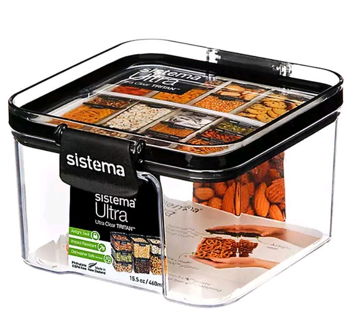 Sistema Ultra Tritan Airtight Pantry Storage Container | 460 ml Square Food | |