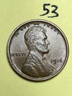 1916 LINCOLN WHEAT CENT,  high condition coin, XF/AU nice sharp details #53
