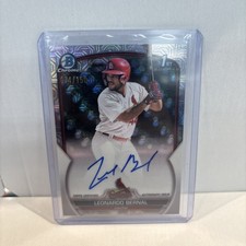 2023 Bowman Chrome Prospect Autographs Leonardo Bernal #CPA-LB Choice Mojo /150 