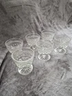 Set of 6 Vintage Anchor Hocking Wexford Clear Glass sherbet Cups.
