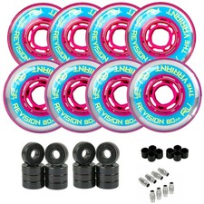 Revision Roller Hockey Wheels Indoor Variant 8-Pack with Hybrid Ceramic Bearing