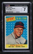 1958 Topps Sport Magazine '58 All Star Selection Stan Musial #476 CGC 7 HOF x0o