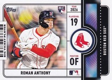 ROMAN ANTHONY TOPPS ROOKIE BIG TICKET PLAYERS INSERT RC RED SOX #BTP-23 2026 S1
