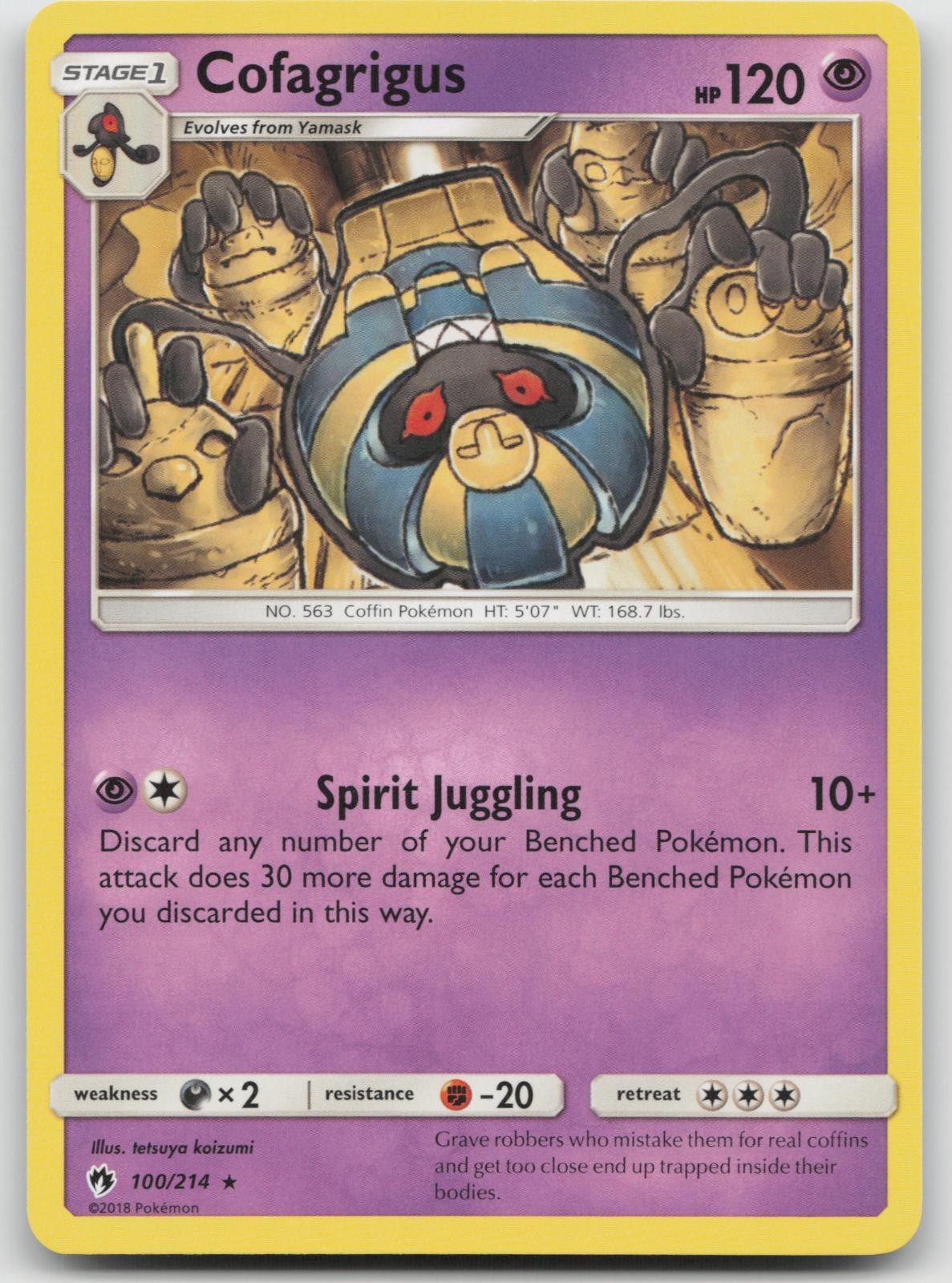 Cofagrigus 100/214 Lost Thunder Pokemon LP