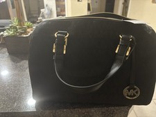 Michael Kors Grayson Large Satchel Black Logo...