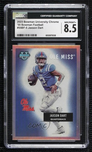 2023 Bowman U Chrome 1955 Bowman Football Jaxson Dart #55BF-5 CGC 8.5