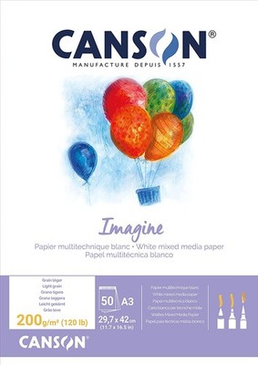 CANSON Skizzenblock Imagine DIN A3 200 g/qm 50 Blatt