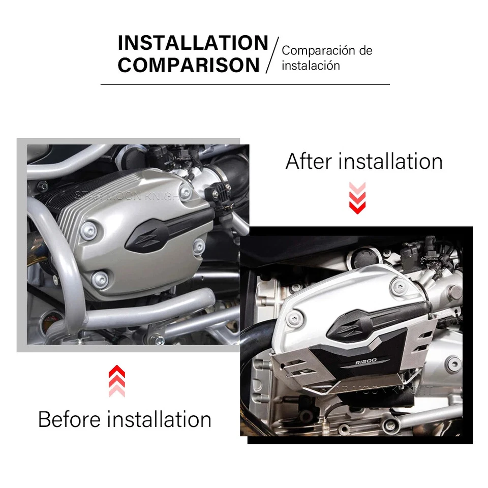 Protectores de culata de motor de motocicleta para BMW R1200GS R1200R R1200ST Foto 3 de 4