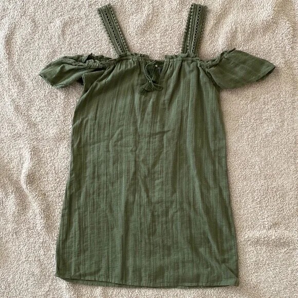 Aerie Olive Green Cotton Dress Size XS | eBay