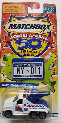 NEW 2001 Matchbox Across America 50th Birthday New York King Tow Truck Mattel