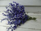 Dried Flowers, Purple / Blue Larkspur Flowers, 45 Stem Bunch, Crafts, Wedding