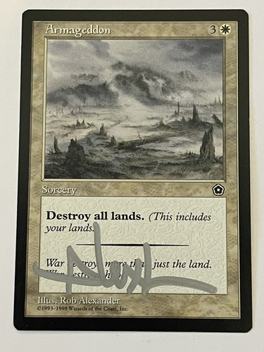 Mtg Portal 2nd Age Armageddon Signed Artist Proof 1/50