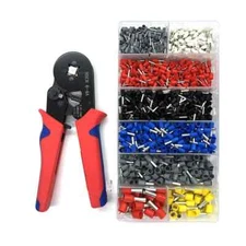 Crimper Plier Wire Terminals Crimping Tool Kit of 0.25-10m㎡ with 1250 PCS Term