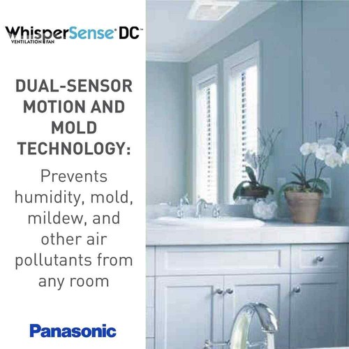 WhisperSense DC Fan with Motion and Humidity Sensors Delay Timer and Pick-A-Flow - Bild 8 von 9