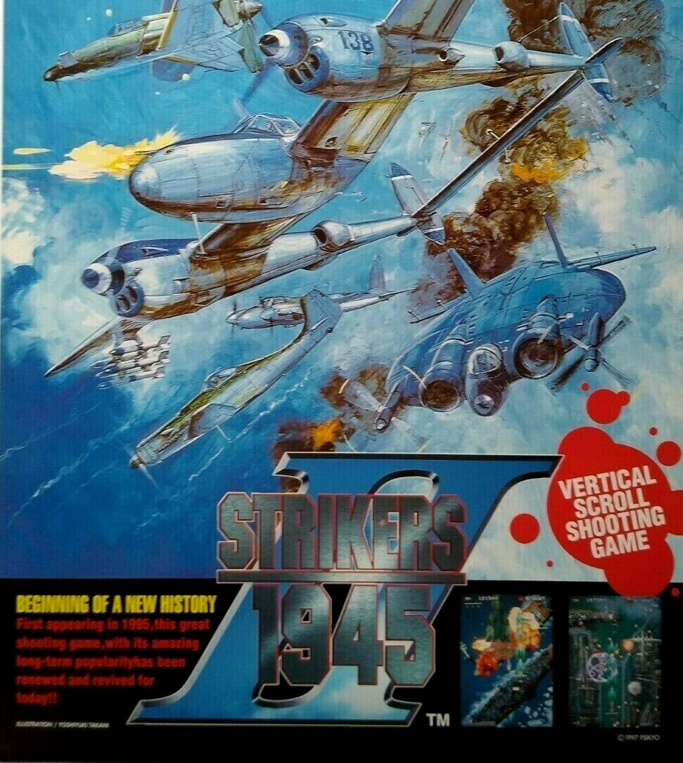 Strikers 1945 Arcade Game Flyer Original Unused 1997 Video Strikers 1945 Arcade Game Flyer Original Unused 1997 Video