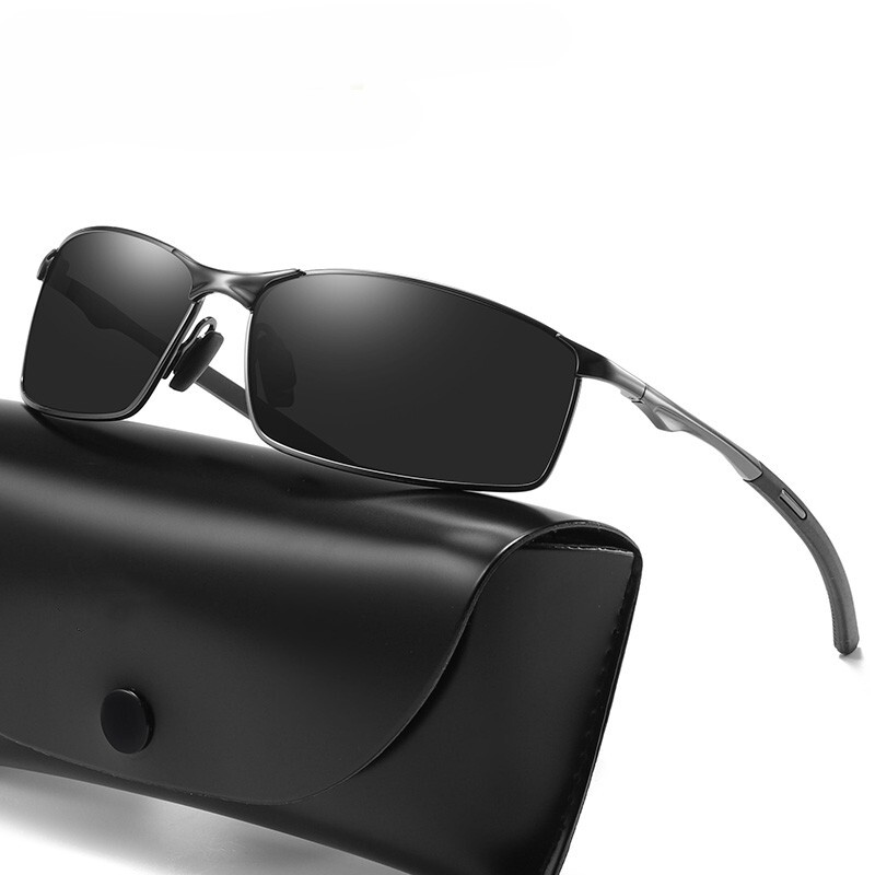 Rectangular Polarized Sunglasses Men Lightweight Outdoor Casual Glasses  UV400