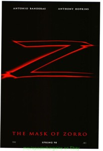 The Mask Of Zorro Movie Poster Original Ss 27x40 Advance Style Antonio Banderas Ebay
