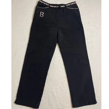 Wellbeing Women's Thermal Thick Dress Casual Preppy Quiet Luxury Pant Black 6