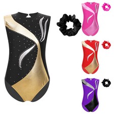 Girls Gymnastics Athletic Dancewear Performance Ballet Leotard Bodysuit Kids