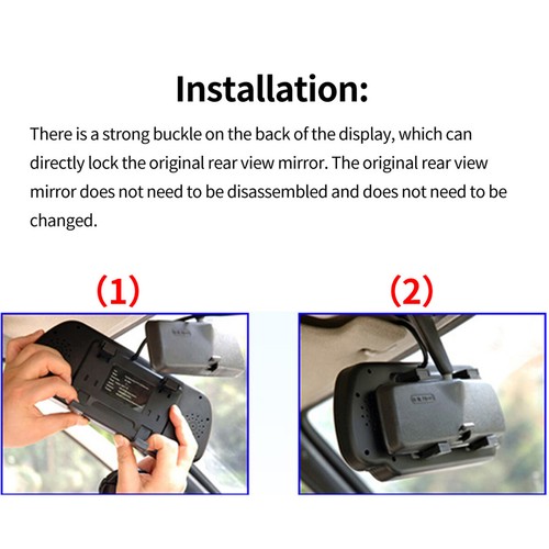 7" 800*480 Mirror Monitor Brake Light Camera for Opel Vivaro Renault Trafic - Picture 8 of 12