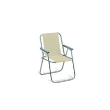 Poltrona Relax Beach in ferro Col Crema Braccioli Grigio