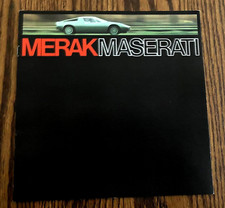 1974 MASERATI MERAK - 12-page Factory Brochure - German Text