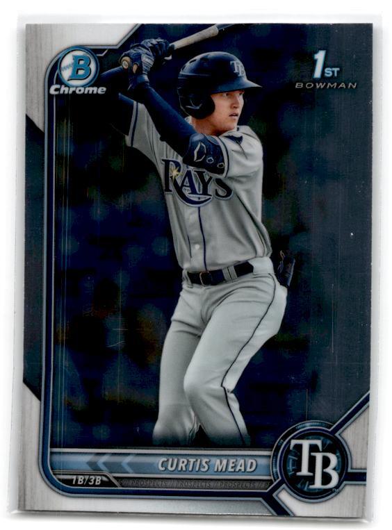 2022 Bowman #BCP-10 Curtis Mead Chrome Prospects Tampa Bay Rays