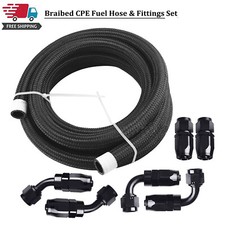 Nylon Braided Fuel Line -4an-6an-8an-10an- Oilgasfuel Hose End Fittings Kit Us