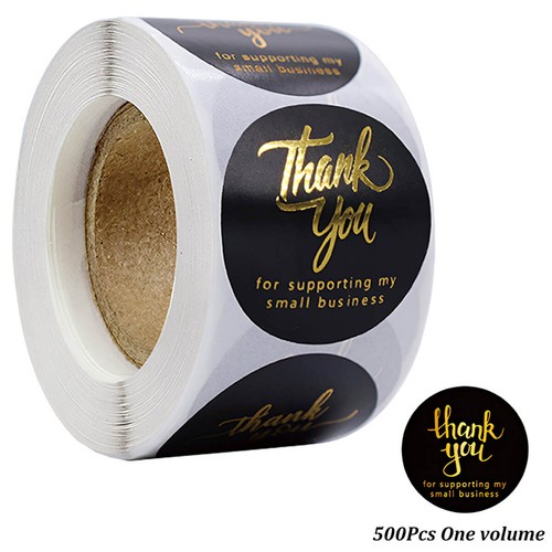 1000Pcs 1.5 Inch Round Label Thank You for Supporting My Small Business Stickers - Picture 2 of 13