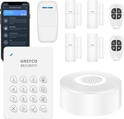 AGSHome 9 PCS Home Alarm System Kit DIY Door Window Sensors for Kid safety