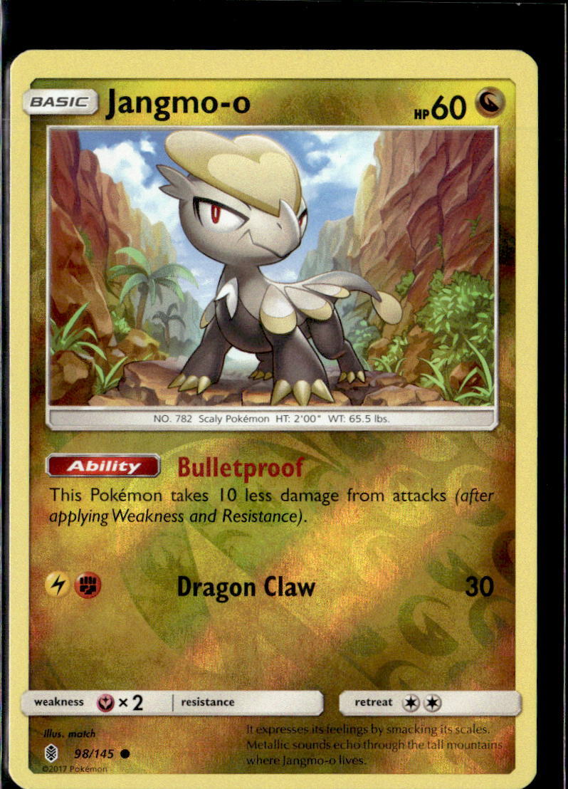Pokemon Jangmo-o 98/145 Guardians Rising Reverse Holo Common 3 Card Lot