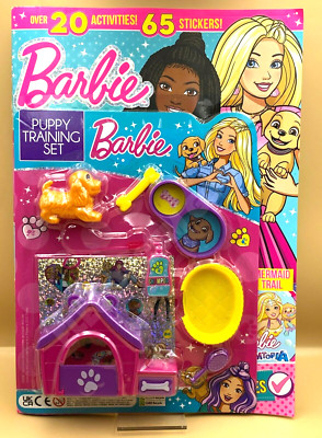 BARBIE MAGAZINE ISSUE 410 w/PUPPY TRAINING SET,  20 ACTIVITIES & 65 STICKERS