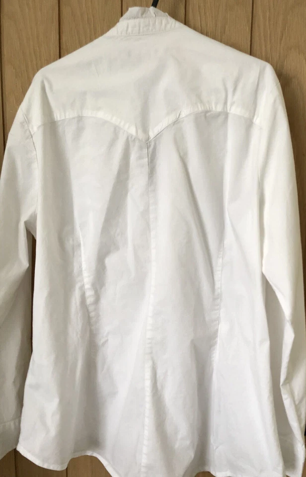 Joe Browns White Victorian Vintage Style Ruffle Blouse Size UK 18 Steampunk - Image 4 of 4