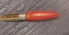 Vtg Stainless Steel Peeler Corer Red Wood Handle 6 1/2" Apples Potatoes Carrots