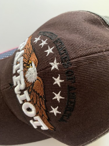 Joycap Black Hawk Baseball Cap American Flag USA Bald Eagle Patriotic Hat - Picture 5 of 19
