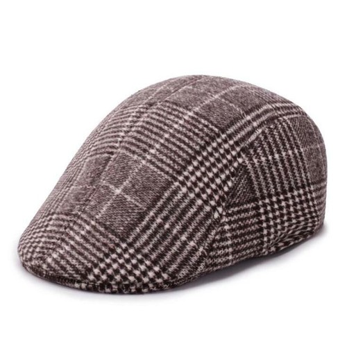Newsboy Ivy Ascot Cabbie Gatsby Mütze Kappe kariert Wolle Herringbone Golf Fahren - Bild 9 von 12