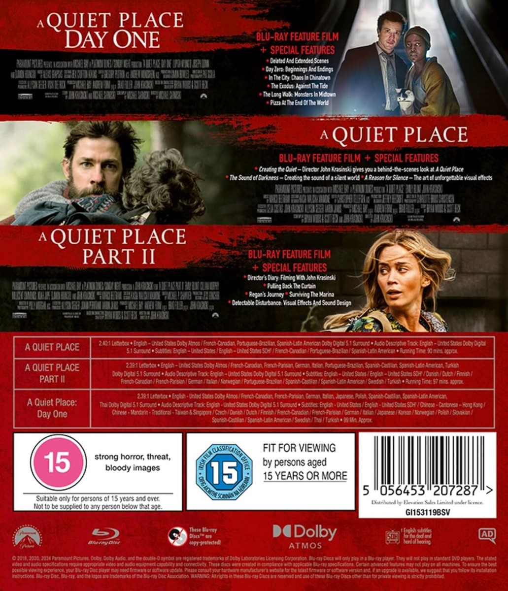 A Quiet Place: 3-Movie Collection [Blu-ray] Trilogy Set - Day One, Part II  | eBay