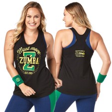 Camiseta sin mangas Zumba Must Move - negra audaz - talla XS Z1T01904 (B219)