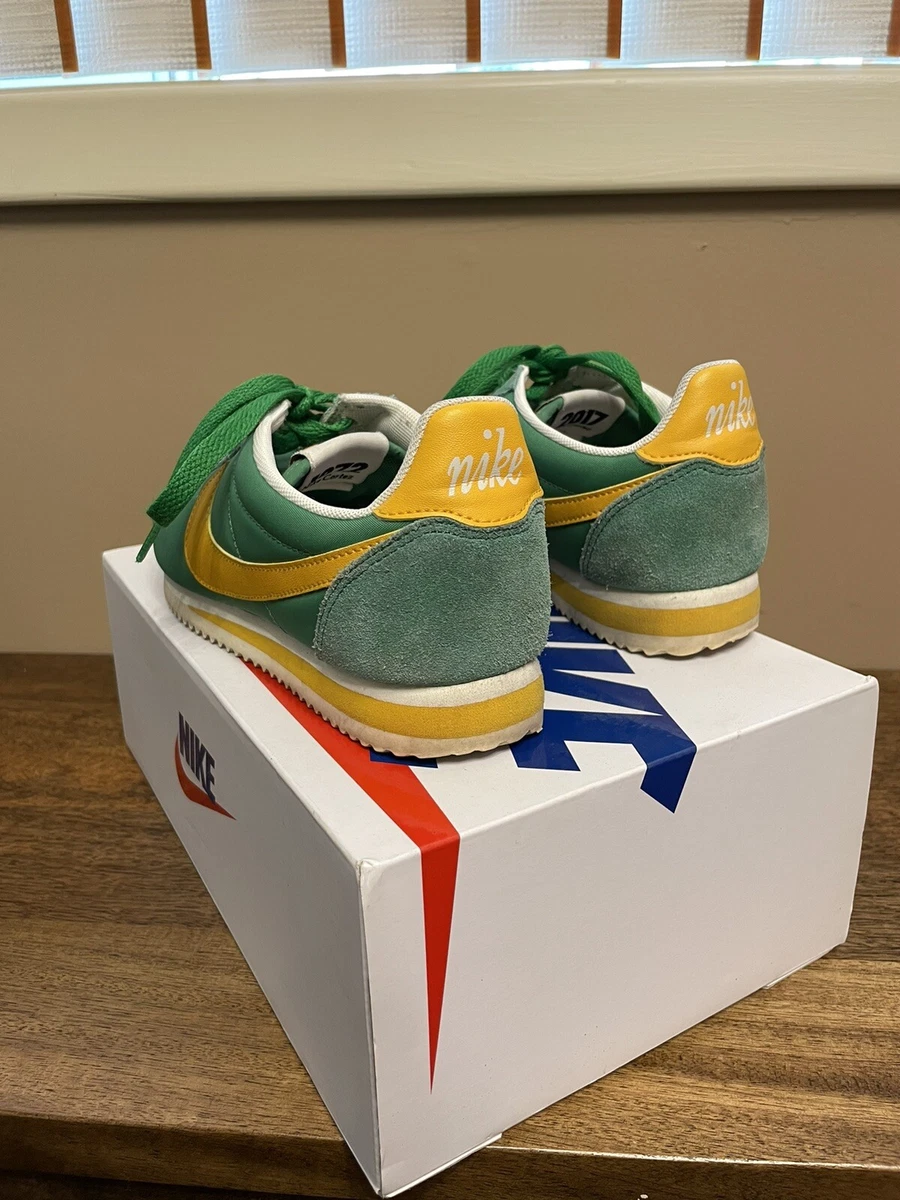 Green and top yellow nike cortez