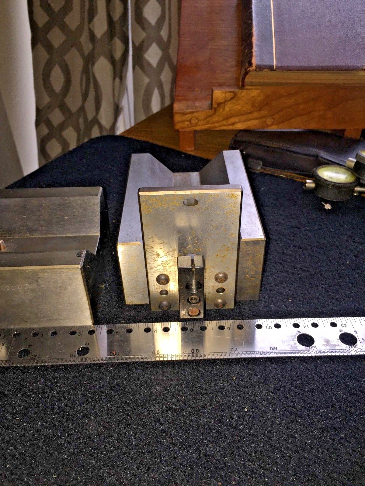 PAIR OF PRECISION GROUND VBLOCKS 5 3/8" X 4 X 2 1/4" CALIBRATION DUE