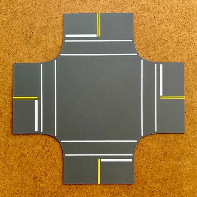 Hot Hobby RoadScapes HO 4-Way All-Stop Intersection Road with Parallel Crosswalk