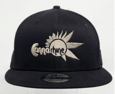 New w/ Stickers Cannashine Embroidered New Era Snapback Trucker Cap Black