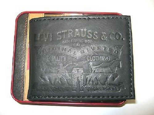levi's leather wallet price