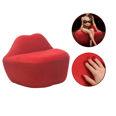 Lips Loveseat Soft Velvet Cushioned Padding Seat Home Furniture Glam Bench